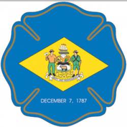 State of Delaware Maltese Cross - Reflective Sticker