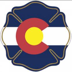 State of Colorado Maltese Cross - Reflective Sticker