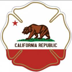 State of California Maltese Cross - Reflective Sticker