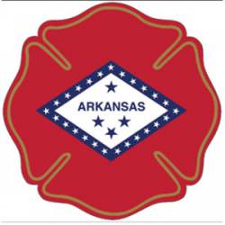 State of Arkansas Maltese Cross - Reflective Sticker