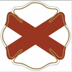 State of Alabama Maltese Cross - Reflective Sticker