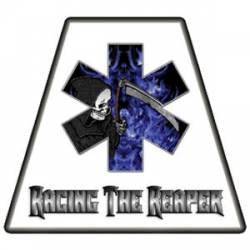 Racing The Reaper Blue Fire - Tetrahedron Reflective Sticker