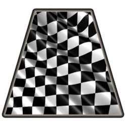 Checkered Flag - Tetrahedron Reflective Sticker