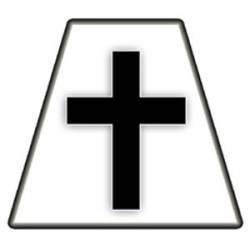Cross - Tetrahedron Reflective Sticker