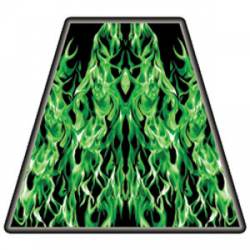 Green Fire - Tetrahedron Reflective Sticker