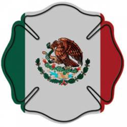 Mexican Flag Maltese Cross - Reflective Sticker