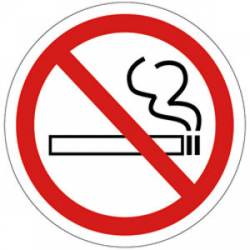 No Smoking - Round Reflective Sticker