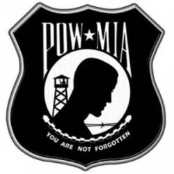 Pow Mia Police Shield - Reflective Sticker