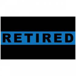 Reflective Thin Blue Line Retired - Sticker