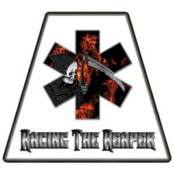 Racing The Reaper Real Fire - Tetrahedron Reflective Sticker
