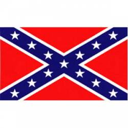 Confederate Rebel Flag - Reflective Sticker