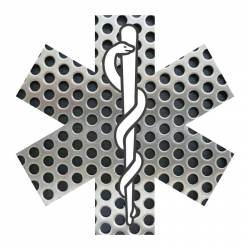 Perforated Metal Star Of Life - Reflective Sticker