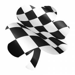 Checkered Flag Shamrock - Reflective Sticker