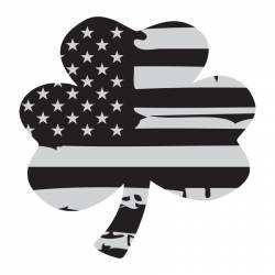 Distressed American Flag Shamrock - Reflective Sticker