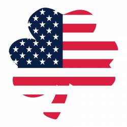 American Flag Shamrock - Reflective Sticker