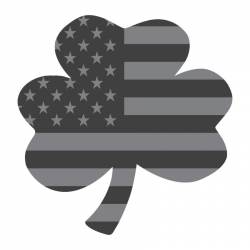 Subdued American Flag Shamrock - Reflective Sticker