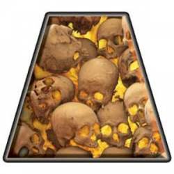 Skulls Fire - Tetrahedron Reflective Sticker