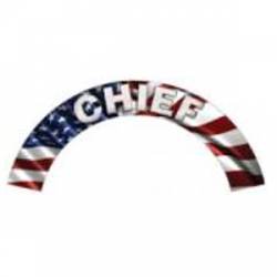 Chief - American Flag Reflective Helmet Crescent Rocker