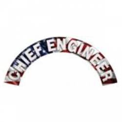 Chief Engineer - American Flag Reflective Helmet Crescent Rocker