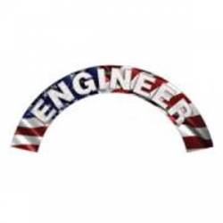 Engineer - American Flag Reflective Helmet Crescent Rocker