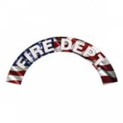 Fire Dept. - American Flag Reflective Helmet Crescent Rocker