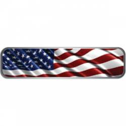 Wavy USA Flag Helmet Stripe - Reflective Sticker