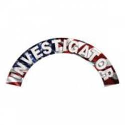 Investigator - American Flag Reflective Helmet Crescent Rocker