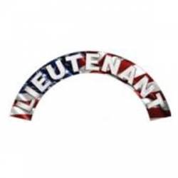 Lieutenant - American Flag Reflective Helmet Crescent Rocker