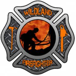 Wildland Firefighter Maltese Cross - Reflective Sticker