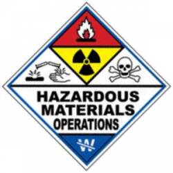 Hazardous Materials Operations - Reflective Sticker