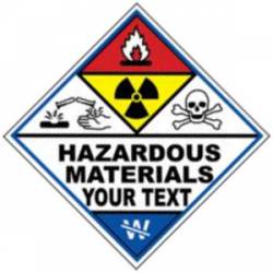 Custom Personalized Hazardous Materials - Reflective Sticker