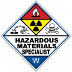 Hazardous Materials Specialist - Reflective Sticker