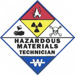 Hazardous Materials Technician - Reflective Sticker