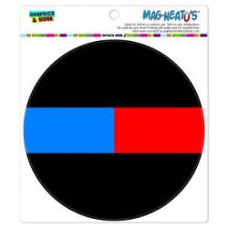 Thin Blue Red Line - Circle Magnet