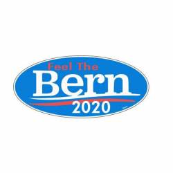 Feel The Bern 2020 Bernie Sanders - Oval Sticker