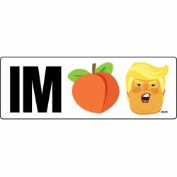 IMPEACH TRUMP Peach & Cartoon Trump - Bumper Magnet