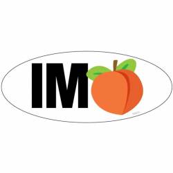 IMPEACH TRUMP Peach & Cartoon Trump - Oval Sticker