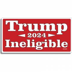 Trump Ineligible 2024 - Bumper Magnet