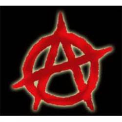 Anarchy Symbol Red & Black - Sticker