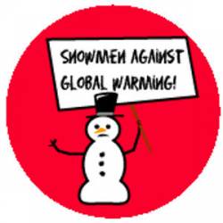 Snowmen Against Global Warming - Sticker