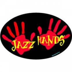 Jazz Hands - Oval Sticker