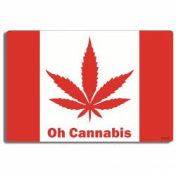 Oh Cannabis Canadian Flag - Bumper Magnet