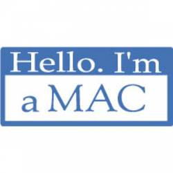 Hello I'm a MAC - Sticker
