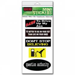 Funny Driving - Set of 5 Mini Stickers