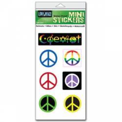 Peace Signs & Coexist - Set of 7 Mini Stickers