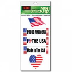 Patriotic - Set of 5 Mini Stickers
