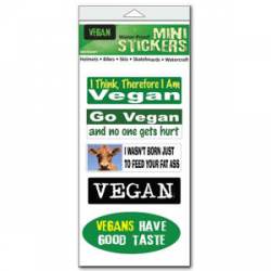 Vegan - Set of 5 Mini Stickers
