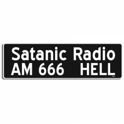 Satanic Radio AM 666 HELL - Bumper Magnet