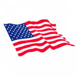 Wavy American Flag - Sticker