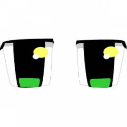 Green Anime Eyes - Sticker